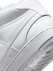 Nike White Court Vision Mid Trainers - Image 8 of 8
