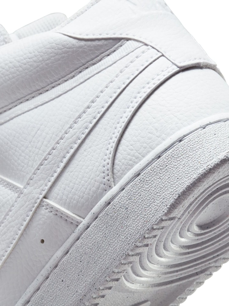 Nike White Court Vision Mid Trainers - Image 8 of 8