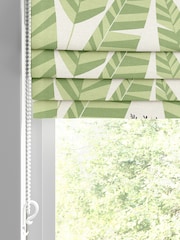 MissPrint Green 100% Cotton Jungle Palm Made to Measure Roman Blind - Image 2 of 6