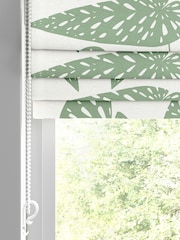 MissPrint Green 100% Cotton Tropics Foliage Made to Measure Roman Blind - Image 2 of 6