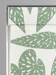 MissPrint Green 100% Cotton Tropics Foliage Made to Measure Roman Blind - Image 3 of 6