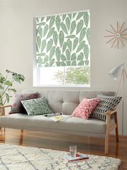 MissPrint Green 100% Cotton Tropics Foliage Made to Measure Roman Blind - Image 5 of 6