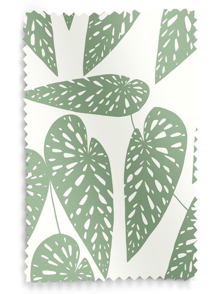 MissPrint Green 100% Cotton Tropics Foliage Made to Measure Roman Blind - Image 6 of 6