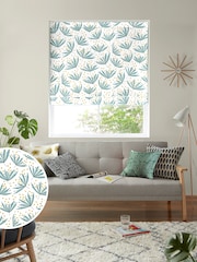 MissPrint White 100% Cotton Wildflower Tidy Tips Made to Measure Roman Blind - Image 1 of 6