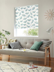 MissPrint White 100% Cotton Wildflower Tidy Tips Made to Measure Roman Blind - Image 5 of 6