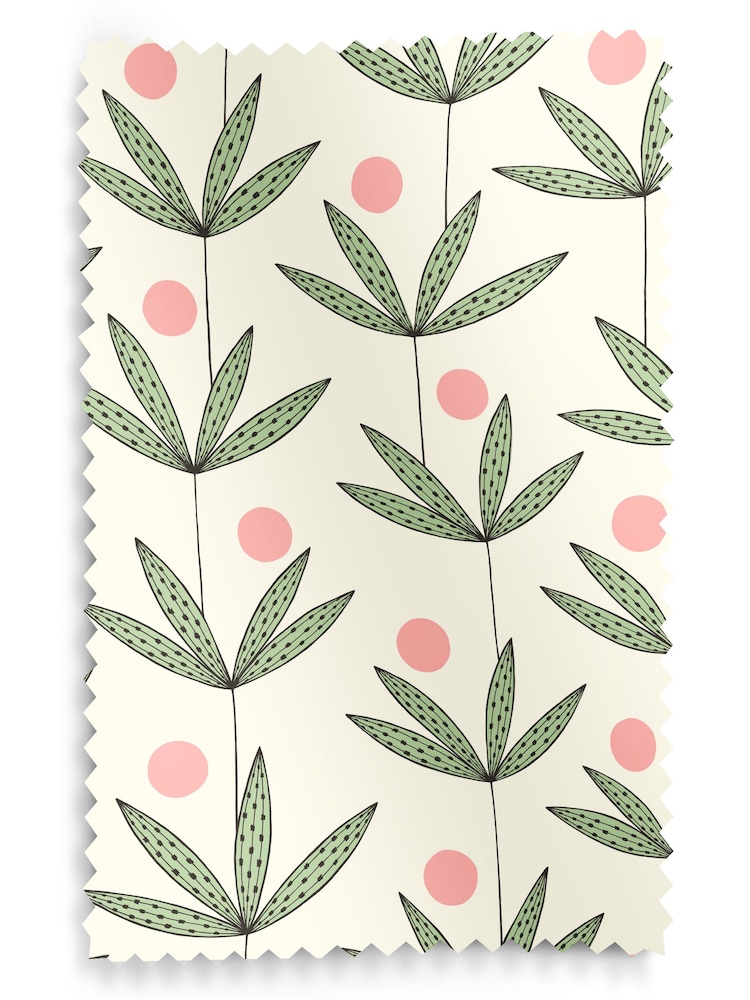 MissPrint Cream 100% Cotton Palm Tree Glades Made to Measure Roman Blind - Image 5 of 5