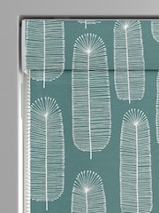 MissPrint Blue 100% Cotton Bloom Made to Measure Roman Blind - Image 3 of 6