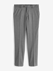 Grey Regular Fit Herringbone Trousers - Image 2 of 3