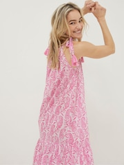 FatFace Pink Ayanna Paisley Maxi Beach Dress - Image 3 of 5