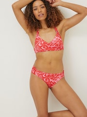 FatFace Pink Ikat Leaves Bikini Bottoms - Image 3 of 5