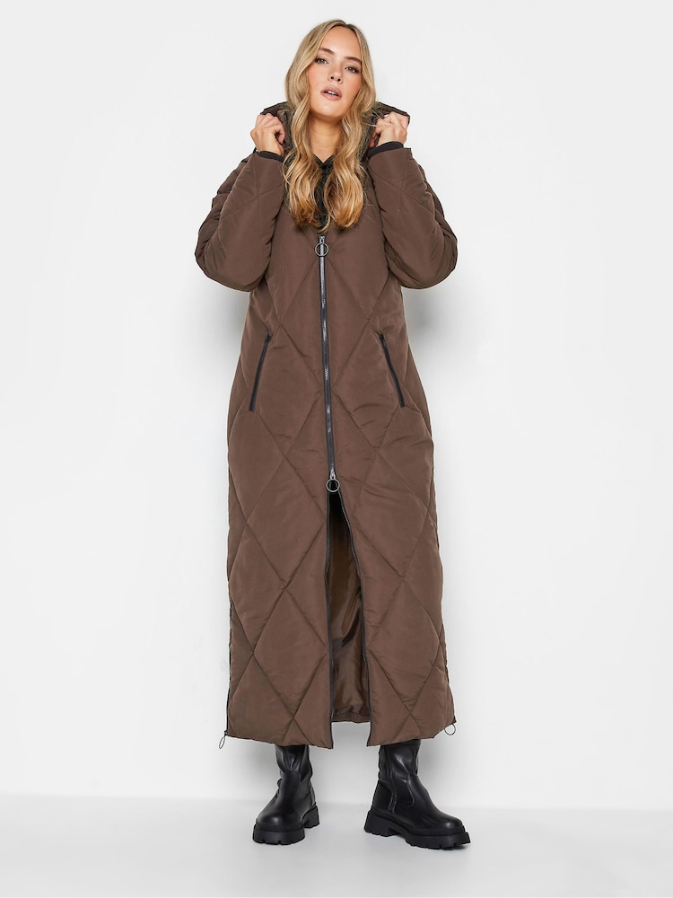 Long Tall Sally Brown Diamond Puffer Coat - Image 10 of 10 Long Tall Sally Brown Diamond Puffer Coat - Image 10 of 10