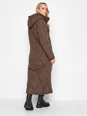 Long Tall Sally Brown Diamond Puffer Coat - Image 2 of 10