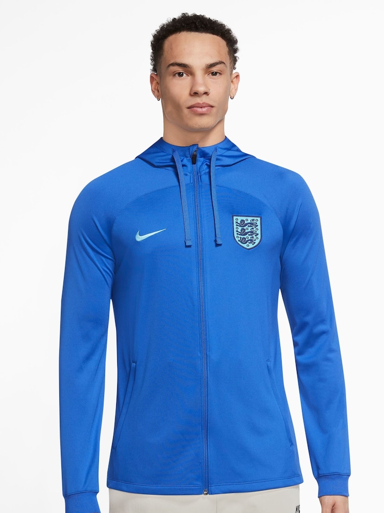Nike Blue England Strike Hooded Jacket - Image 1 of 3