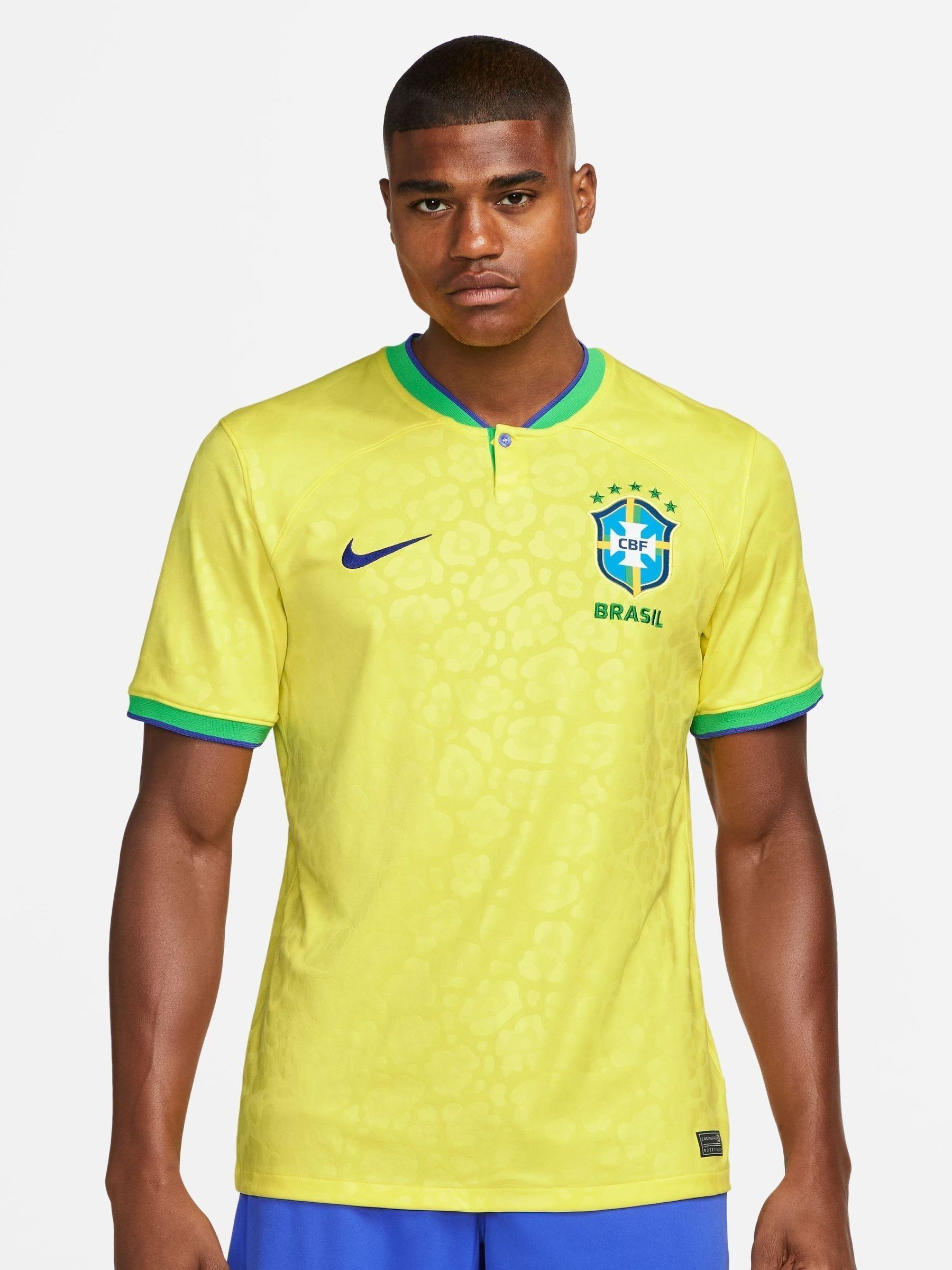 Yellow nike soccer jersey top