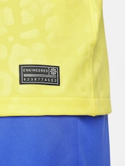 Nike Yellow Brazil Stadium Home Football Shirt - Image 5 of 8