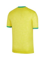 Nike Yellow Brazil Stadium Home Football Shirt - Image 7 of 8