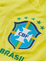 Nike Yellow Brazil Stadium Home Football Shirt - Image 8 of 8