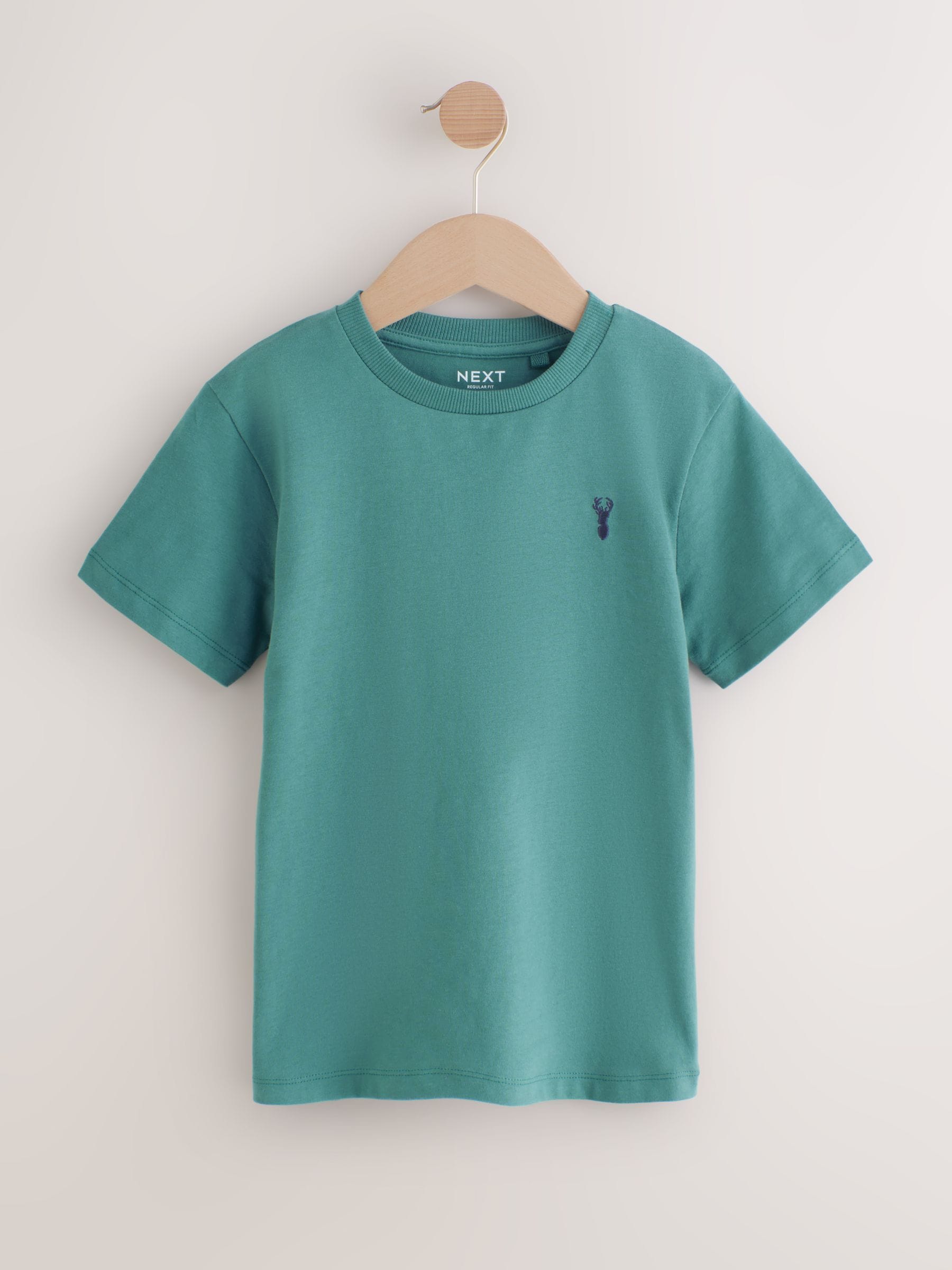 Next：日本 ミネラルグリーン / ブルー - 半袖雄鹿刺繍入り Tシャツ 4