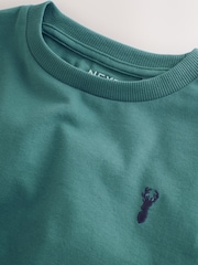 Mineral Green/Blue Short Sleeve Stag Embroidered T-Shirts 4 Pack (3-16yrs) - Image 8 of 10