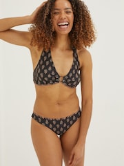 FatFace Black Woodblock Bikini Top - Image 4 of 6