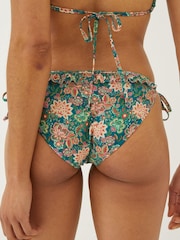 FatFace Green Paradise Frill Bikini Bottoms - Image 2 of 4