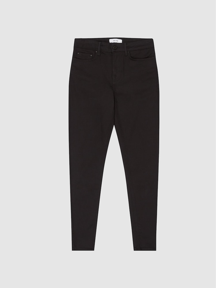Reiss Black Mid Rise Skinny Jeans - Image 2 of 6