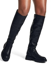 Carvela Black Strong Knee High Boots - Image 4 of 4