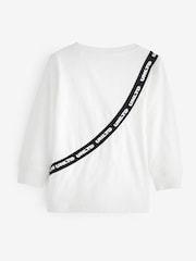 Belo-črna torba - Long Sleeve Applique T-Shirt (3mths-7yrs) - Slika 6 iz 6
