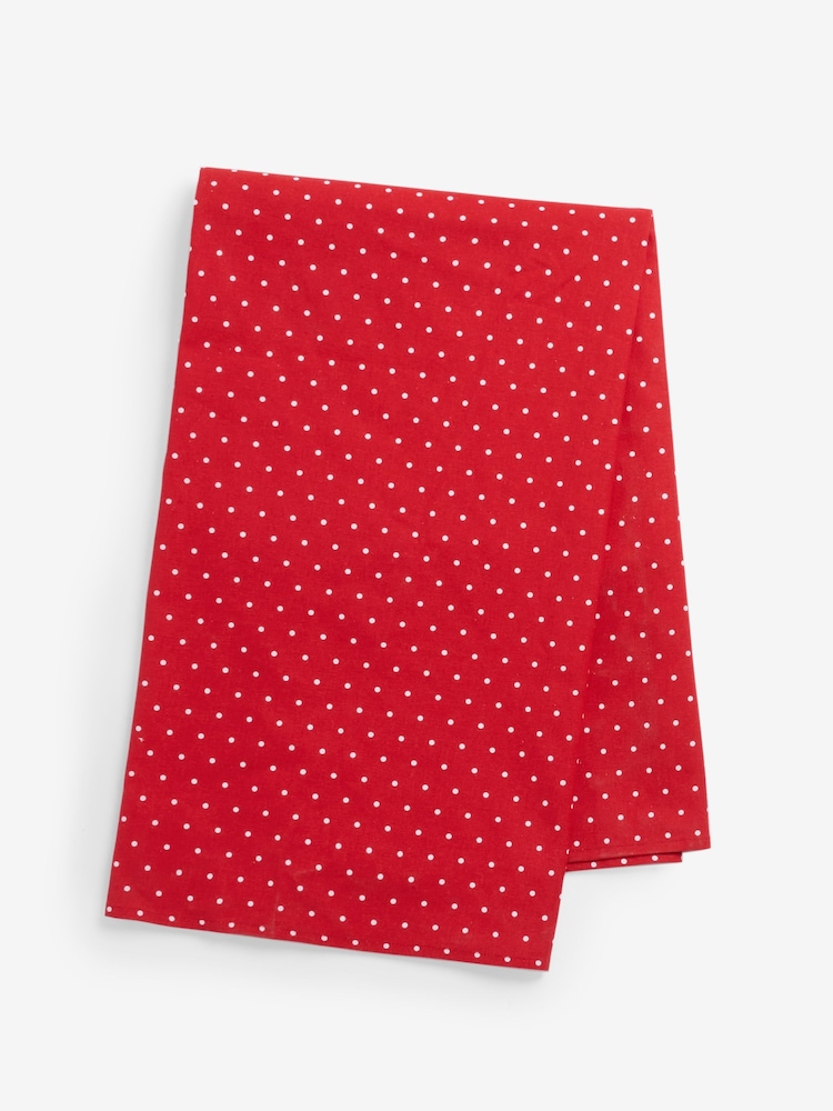 Red Spot Wipe Clean 100% Cotton Table Cloth - Image 3 of 3