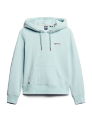 Superdry Blue Essential Logo Hoodie - Image 5 of 5