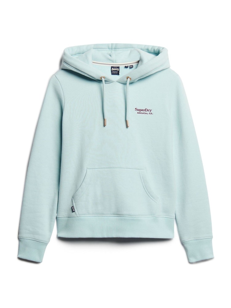 Superdry Blue Essential Logo Hoodie - Image 5 of 5