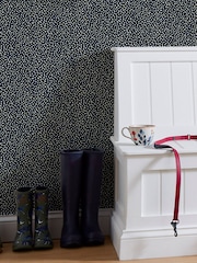 Joules French Navy Guinea Spot Wallpaper Sample - Image 1 of 3