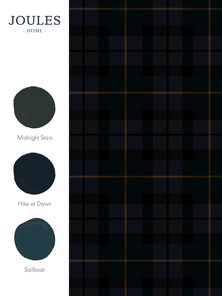 Joules Heritage Blue Rothero Check Wallpaper - Image 3 of 3