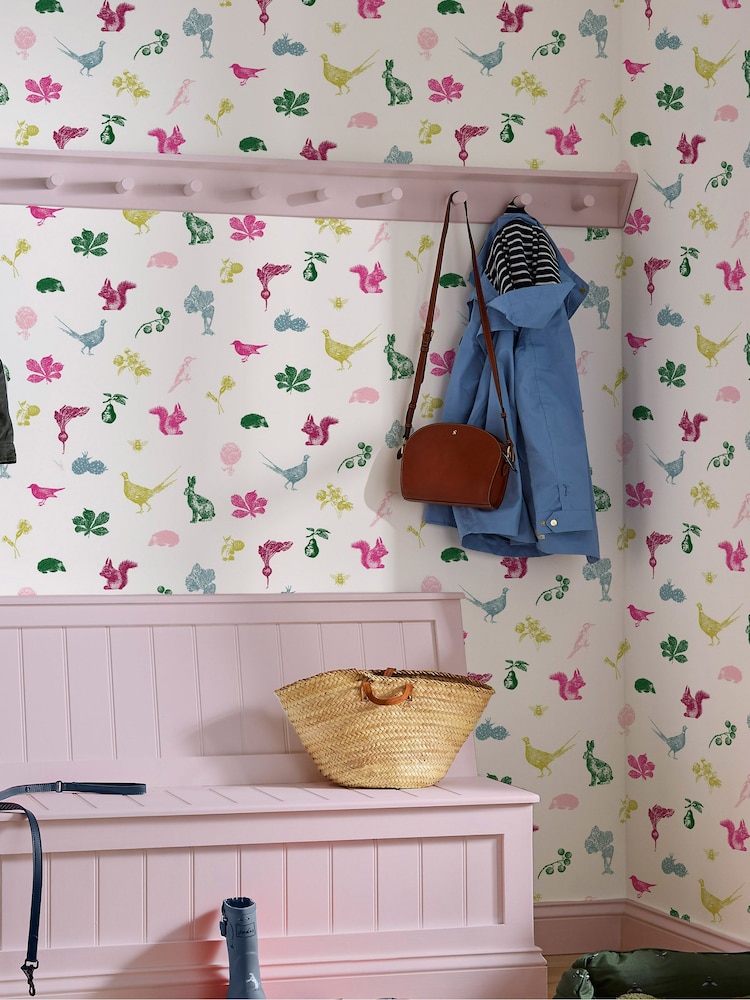 Joules Creme Multi Etched Woodland Wallpaper - Image 1 of 3 Joules Creme Multi Etched Woodland Wallpaper - Image 1 of 3