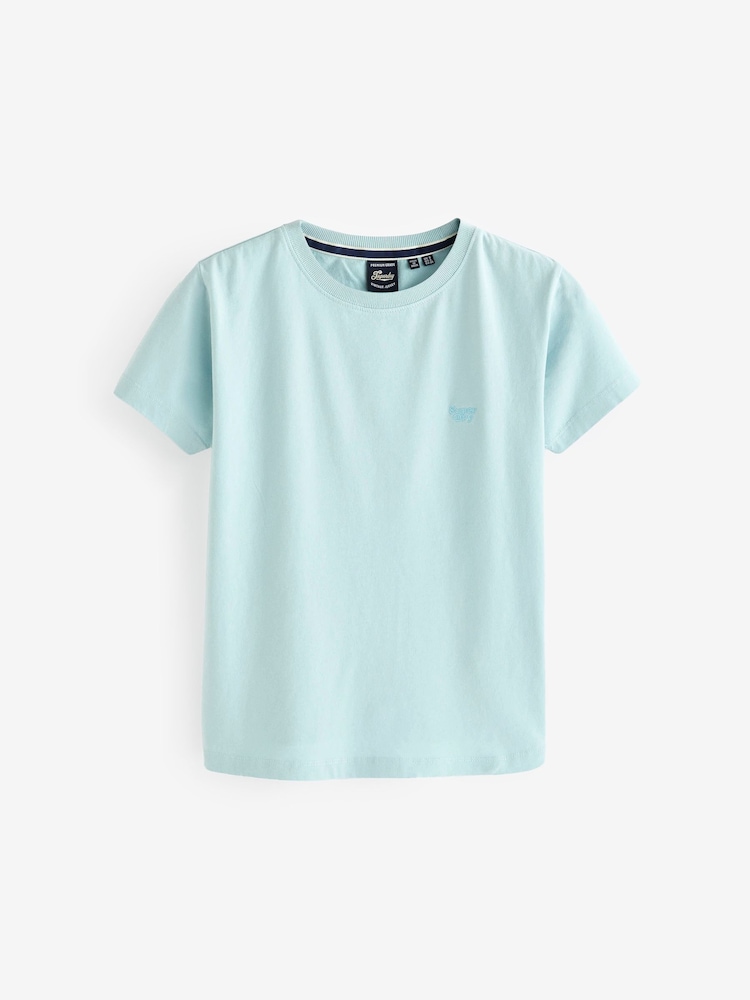 Superdry Blue Essential Logo 90's T-Shirt - Image 4 of 4