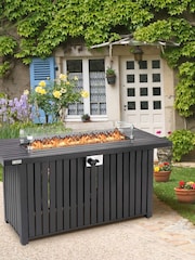Tepro Black Garden Topeka XL Deluxe Table Gas Fire Pit - Image 1 of 2