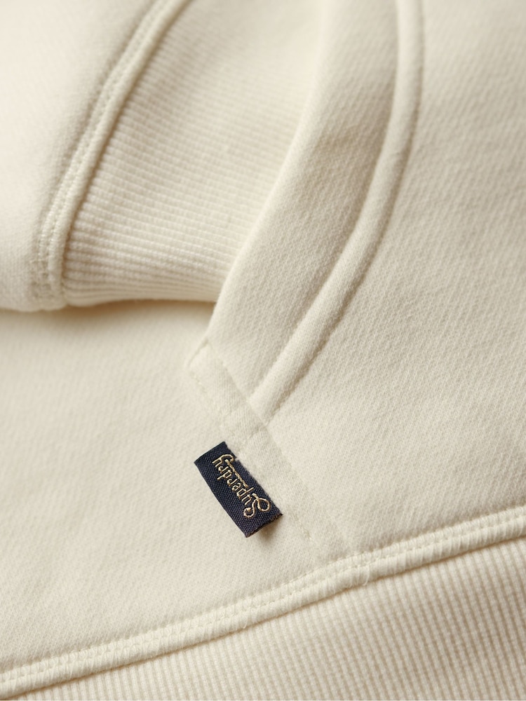 Superdry White Essential Logo Zip Hoodie - Image 7 of 7 Superdry White Essential Logo Zip Hoodie - Image 7 of 7