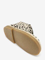 Cream Animal Print Lace-Up Desert Boots - Image 4 of 5