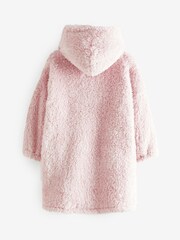 Pink Feather Yarn Fleece Hooded Blanket (3-16yrs) - Image 5 of 6