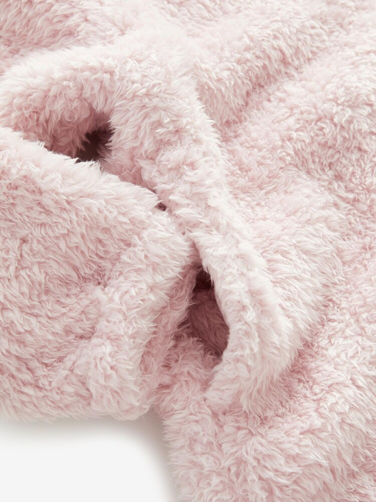 Pink Feather Yarn Fleece Hooded Blanket (3-16yrs) - Image 6 of 6