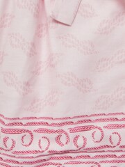 Reiss Pink Print Jacie Junior Cap Sleeve Double Breasted Dress - Image 8 of 8