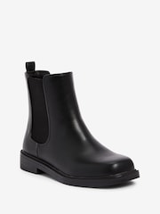 Black Square Toe Chelsea Boots - Image 3 of 9