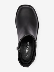 Black Square Toe Chelsea Boots - Image 4 of 9