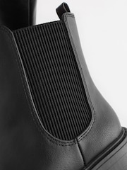 Black Square Toe Chelsea Boots - Image 9 of 9