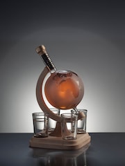 DrinksTime Stylish Whisky Globe Malt Whisky Decanter Set - Image 1 of 1