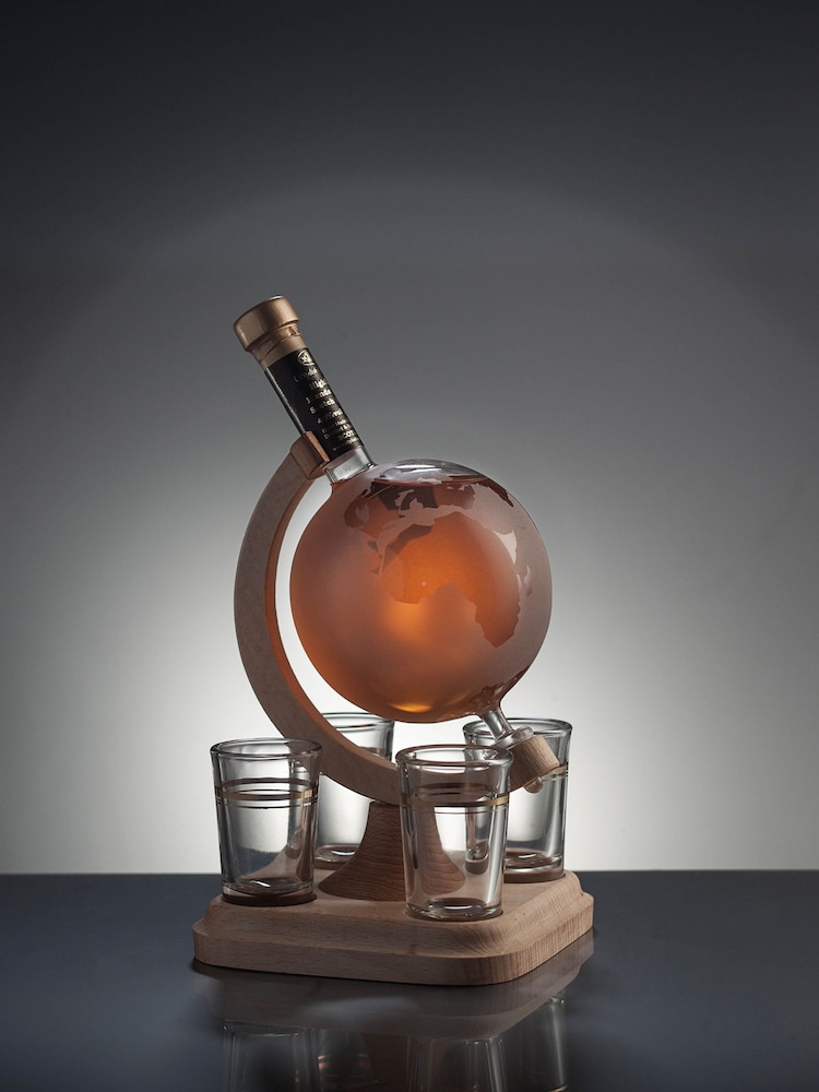 DrinksTime Stylish Whisky Globe Malt Whisky Decanter Set - Image 1 of 1
