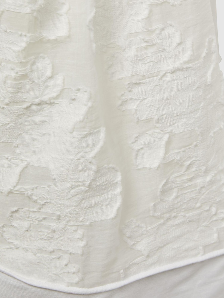 Reiss White Abby 4-9 yrs Lace Detail Bow Back Dress - Image 6 of 6