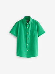 Green Twill Short Sleeve 100% Cotton Shirt - Image 1 of 1
