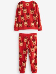 Rotes Rentier - Kuschelige, weihnachtliche Pyjamas (Familienkollektion) für Kinder (9M.–16J.) - Bild 4 von 5