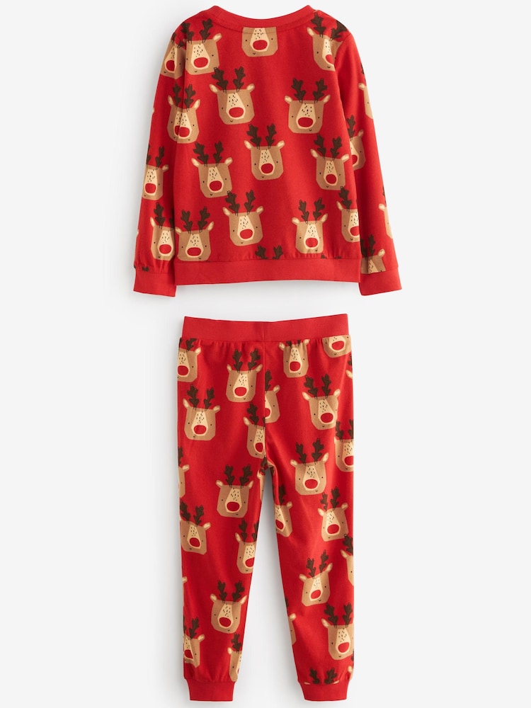 Red Reindeer - Kids Matching Family Christmas Cosy Pyjamas (9mths-16yrs) - Image 4 of 5